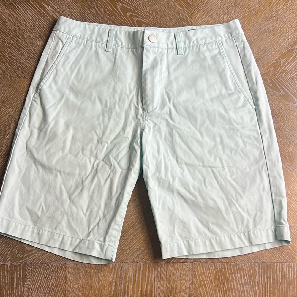 BONOBOS Light Green Washed Chino 9” Inseam Short 32